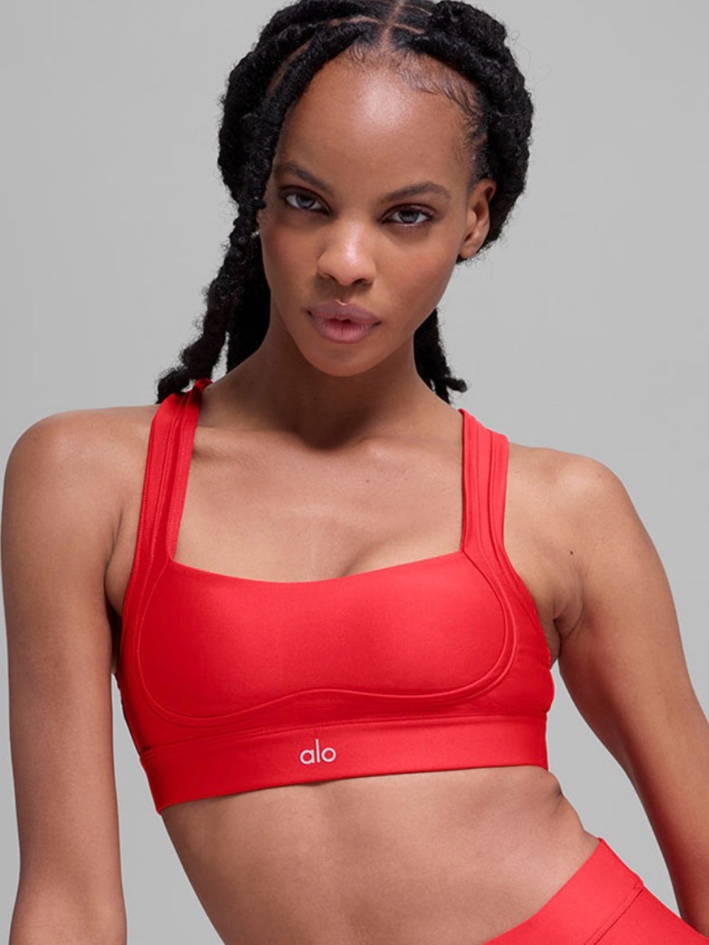 ALO Yoga Alignment Bra, Bright Red, S